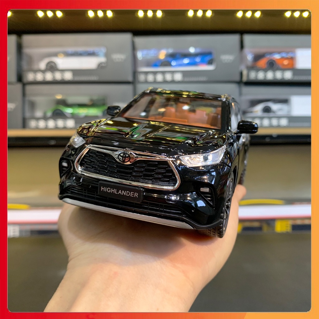 Mô hình xe Toyota Highlander 2023 tỉ lệ 1:24 Jinlifang tặng ô tô