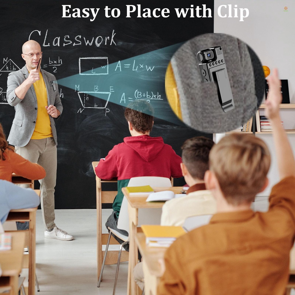 Camera Cơ Thể mini 4k uhd Âm Thanh Và Ghi Hình video 1800°Camera Quay video 6 Tiếng Có Thể Xoay 1.3in tft 1.3in Phát Hiện Chuyển Động Ban Đêm Cho dai