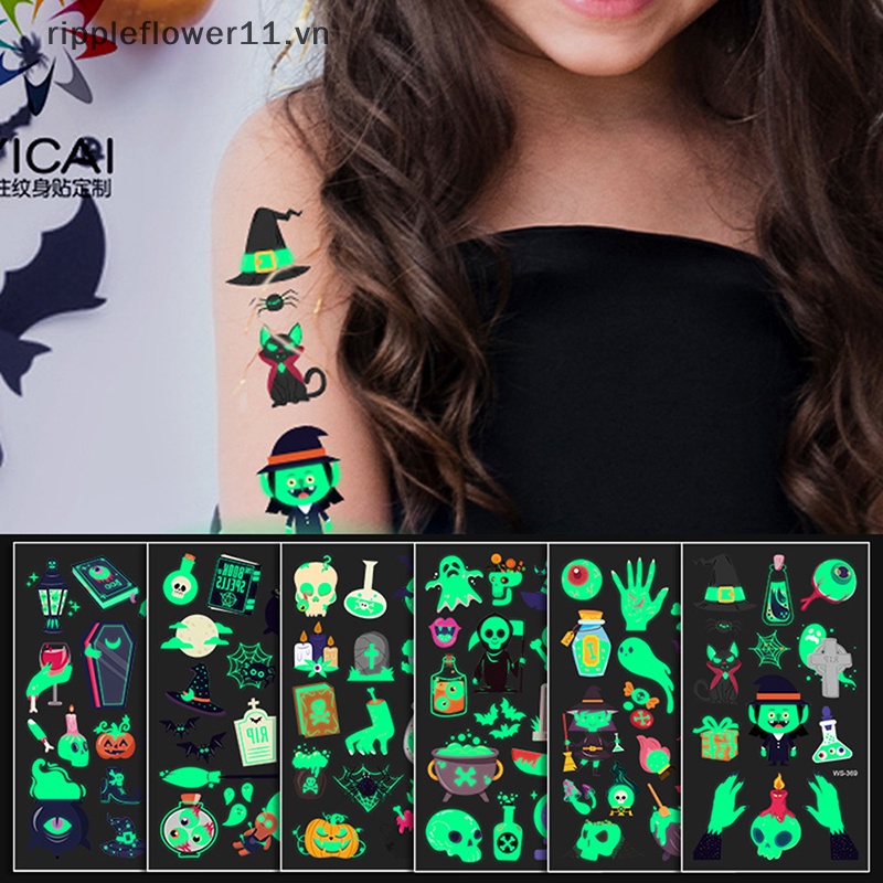 Hình Xăm Dán Chống Thấm Nước Và Mồ Hôi Dạ Quang Độc Đáo Dịp halloween