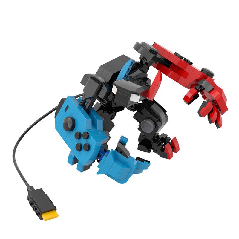 BuildMoc creative building block toys Nintendo switch game machine turning into Mecha small particle building blocks