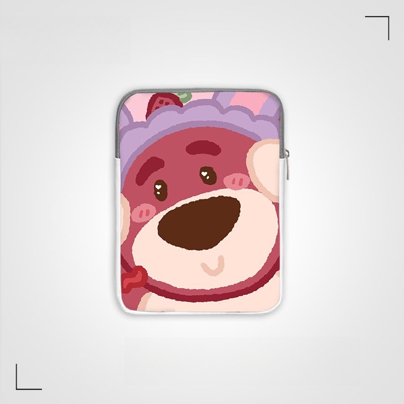 Dễ Thương Túi Đựng Máy Tính Bảng Ipad Mini28Cm 37cm Chống Sốc Chống Thấm Nước Hình Gấu Dâu Tây Đáng Yêu