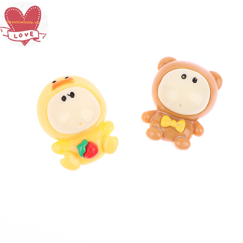 Tri Set 10 Quả Đào mini Bằng Nhựa resin Dễ Thương Cho Búp Bê diy vn