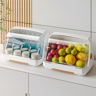 Hộp bảo quản cốc để bàn Có nắp , Giá Úp Bình Sữa , Giá Úp Chén Đĩa Ly Cốc Có Nắp Đậy Trong Suốt Khay Đựng Nước Dễ Dàng