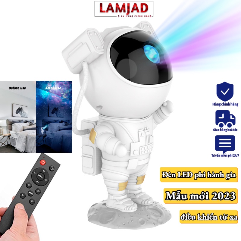 [TẶNG REMOTE] Đèn Phi Hành Gia Chiếu Sao, Đèn Ngủ Laser Chiếu Sao Galaxy Thiên Hà, Phiên Bản Mới Nhất 2023