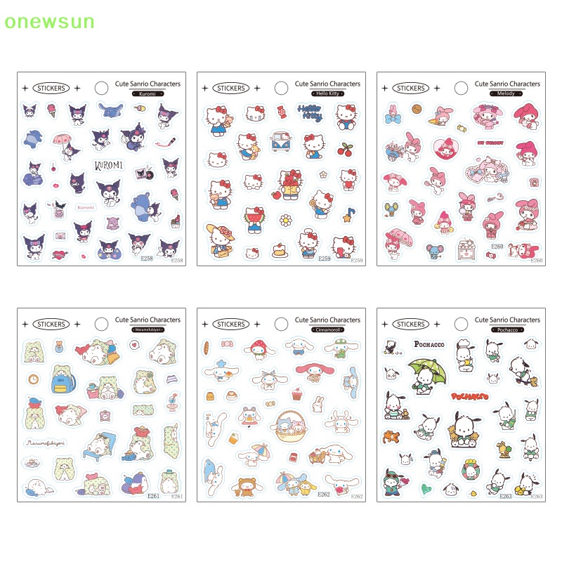 Sticker pvc Trong Suốt Chống Thấm Nước Họa Tiết Hoạt Hình Trang Trí Sổ Tay / Bàn Phím Mới