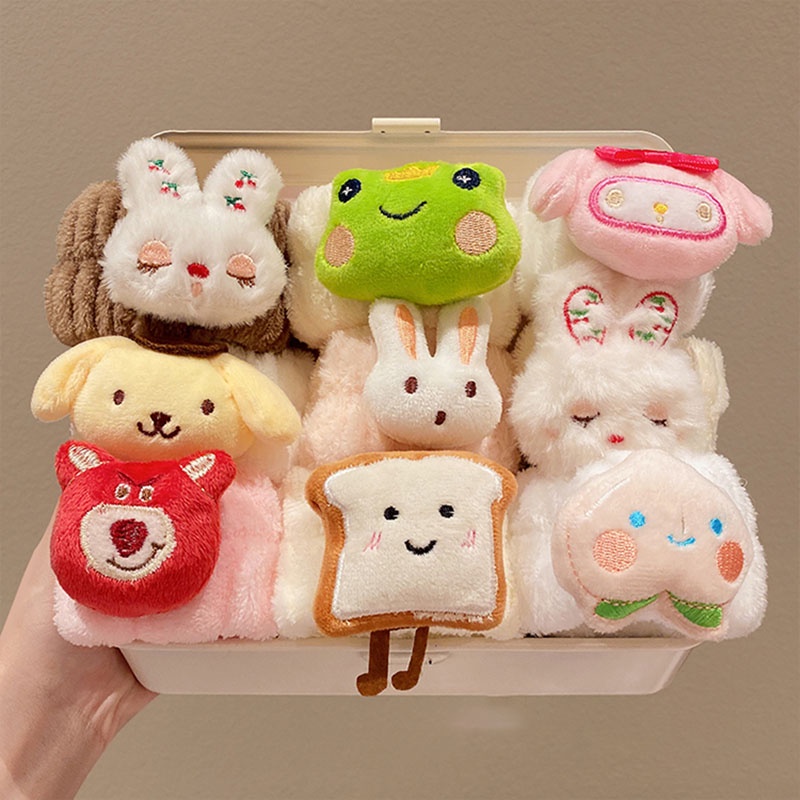 Set 2 Băng Quấn Cổ Tay Mềm Mại Thấm Hút Mồ Hôi Họa Tiết Hoạt Hình Dễ Thương