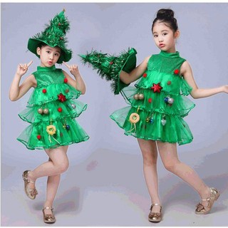 Bộ trang phục hóa trang công chúa cây thông noel cho bé gái