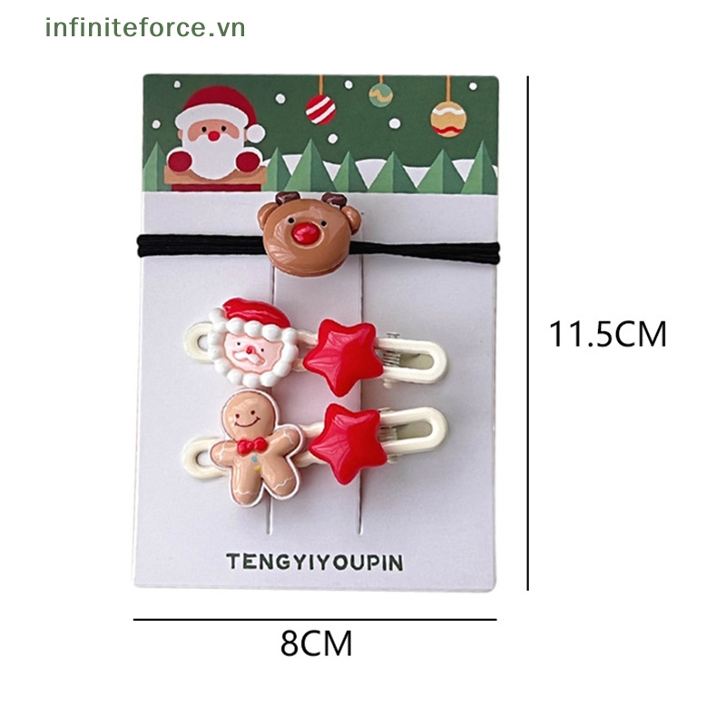 Dây Buộc Tóc Hình Ông Già Noel / Tuần Lộc Hoạt Hình Dễ Thương Độ Co Giãn Cao