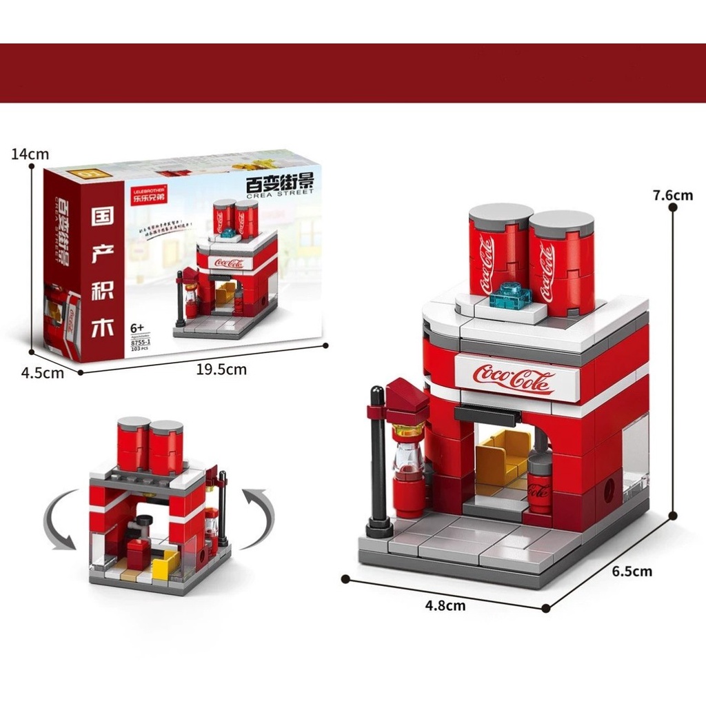 Bộ Đồ Chơi Lắp Ráp Mô Hình Đường Phố mini Cho Bé