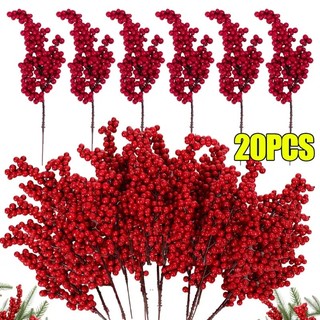 Set 20 quả mọng nhân tạo trang trí giáng sinh