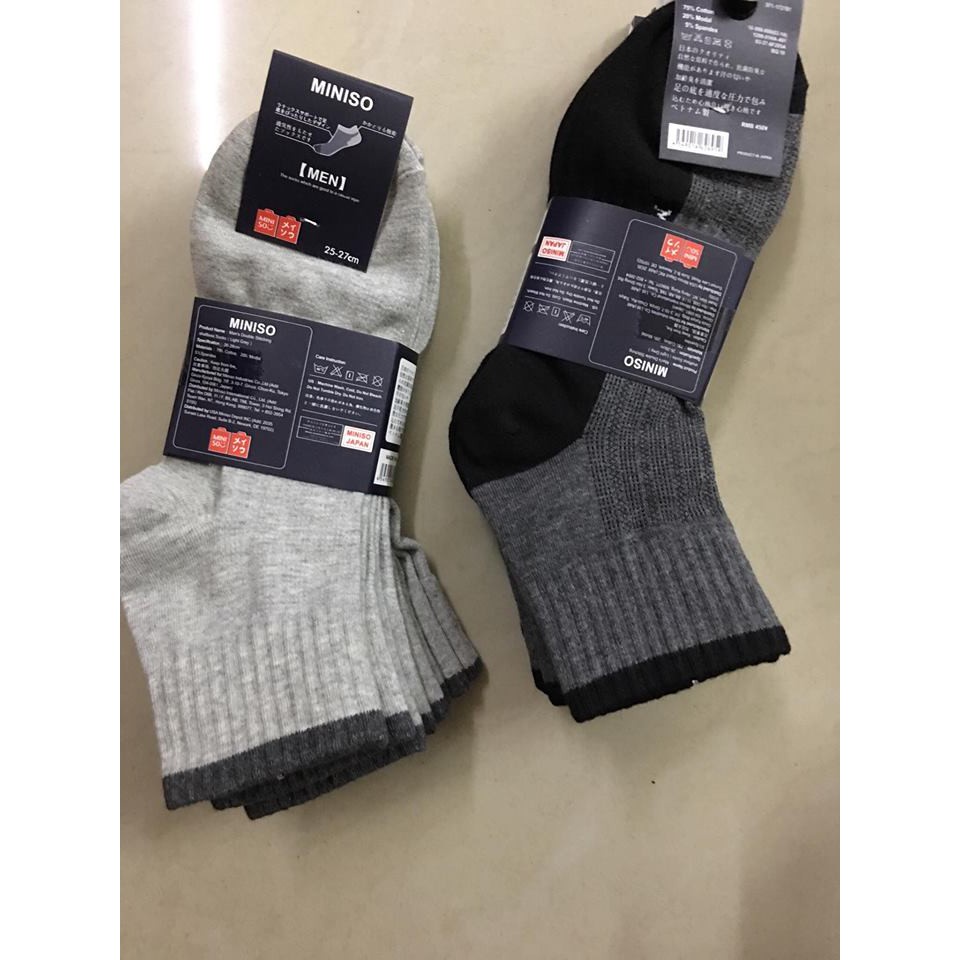 Đôi tất khử mùi nam Miniso xuất Nhật