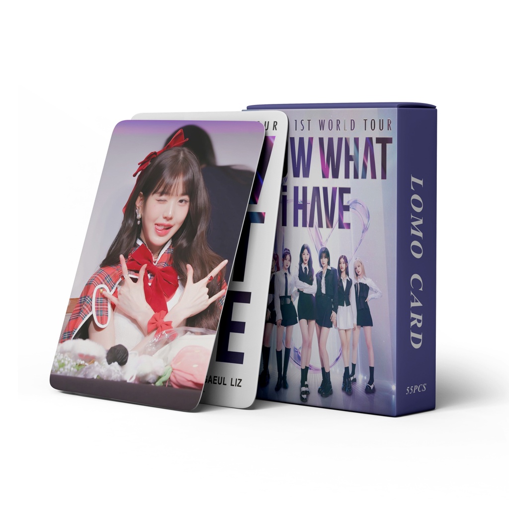 Set 55 Tấm Thẻ In Hình Các Thành Viên Nhóm Nhạc kpop i have card wonyoung rei liz