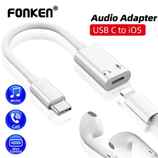 Cáp chuyển đổi sạc/âm thanh tai nghe FONKEN USB C sang iOS thích hợp cho iPhone 15 Pad Pro Samsung