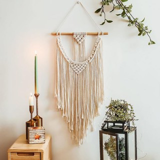Mành macrame handmade treo tường trang trí nhà cửa phòng ngủ, decor phòng khách, homestay, làm quà tặng độc đáo