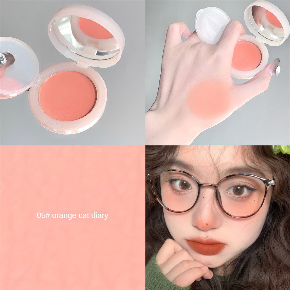 Gege Bear Sweet Color Illusion Cushion Blush Matte Trẻ hóa tự nhiên Tăng cường màu sắc Trang điểm lâu trôi Kem má hồng không bay phấn