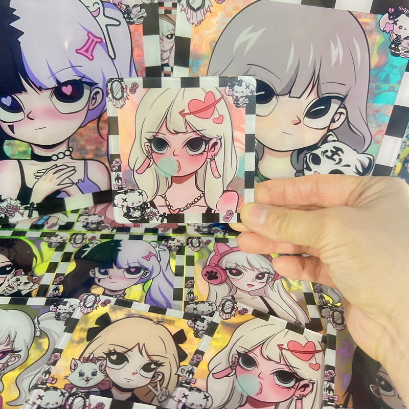 Thương Hiệu Mới Hộp Đựng Móc Khóa Bằng acrylic Hình Vuông In Chữ walker ins Màu laser diy