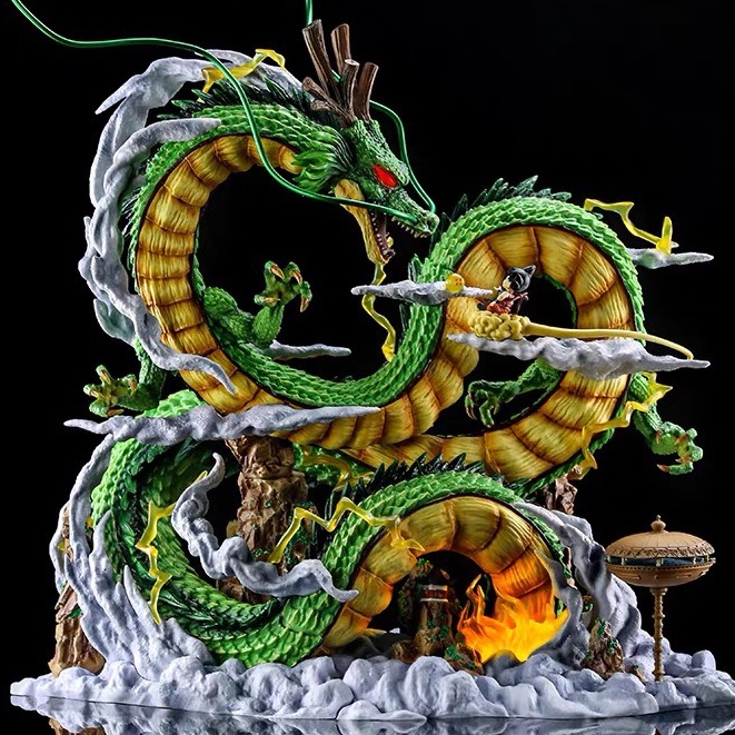 Mô hình rồng thần Trái Đất Shenron và Son Goku phiên bản to nhân vật Dragon ball 7 Viên ngọc rồng Tặng ô tô