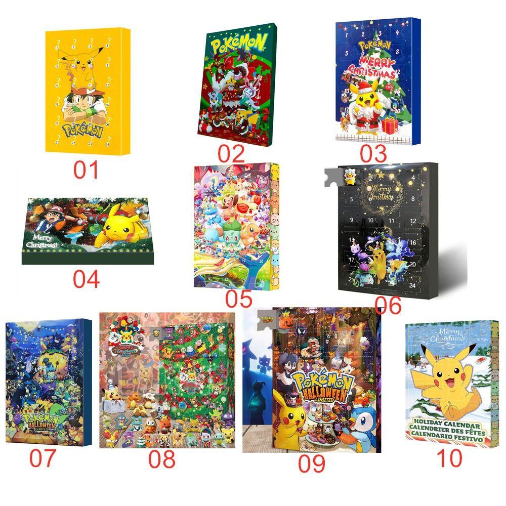 Mluck Lịch Giáng Sinh mini Bằng pvc Hình pikachu Dễ Thương Cho Bé