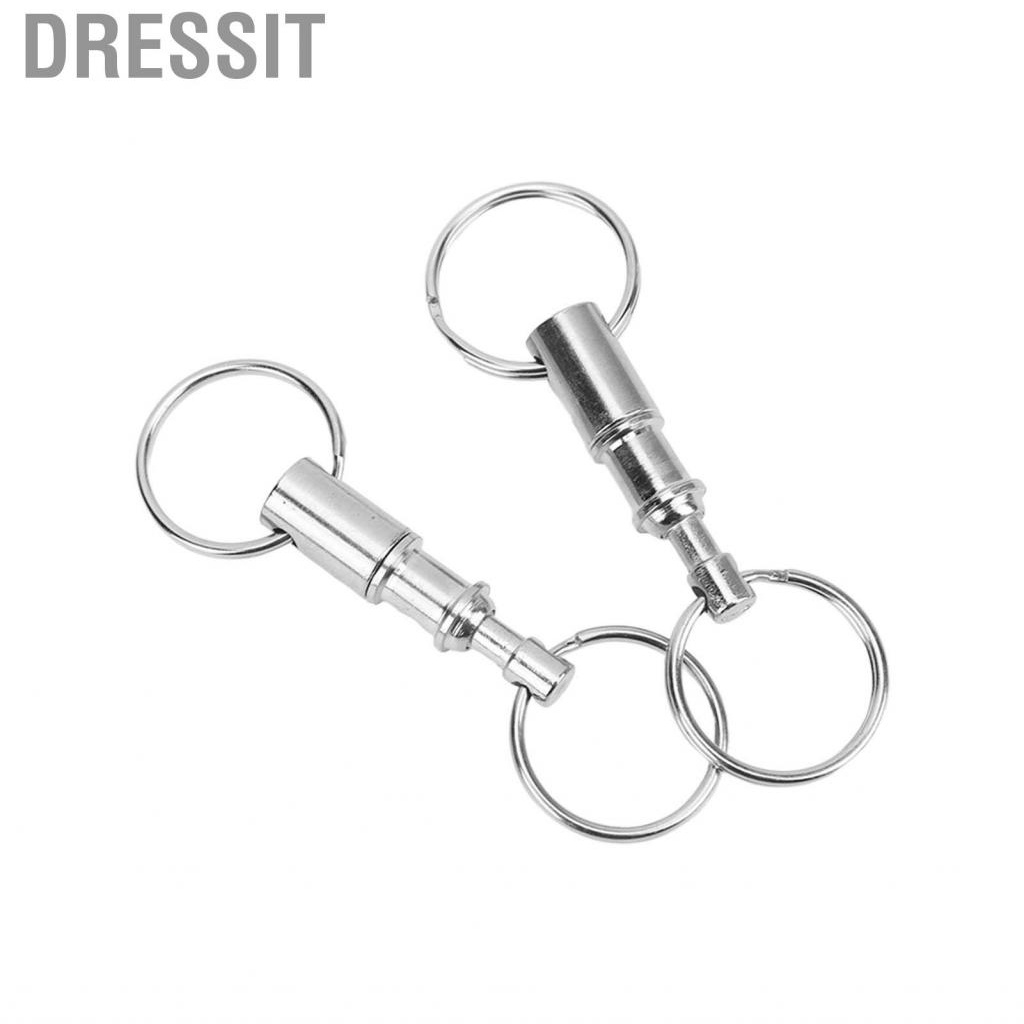 Dressit Dual Quick Release Keyring  Double Split Ring Key for Belt