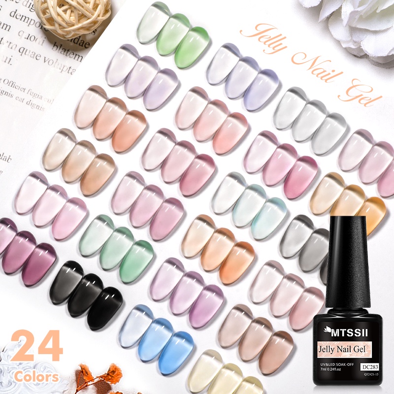 Sơn Móng Tay Gel MTSSII Trong Suốt Màu Hồng Sữa 7ml