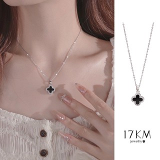 Vòng cổ 17KM bạc mặt cỏ 4 lá đơn giản thời trang
