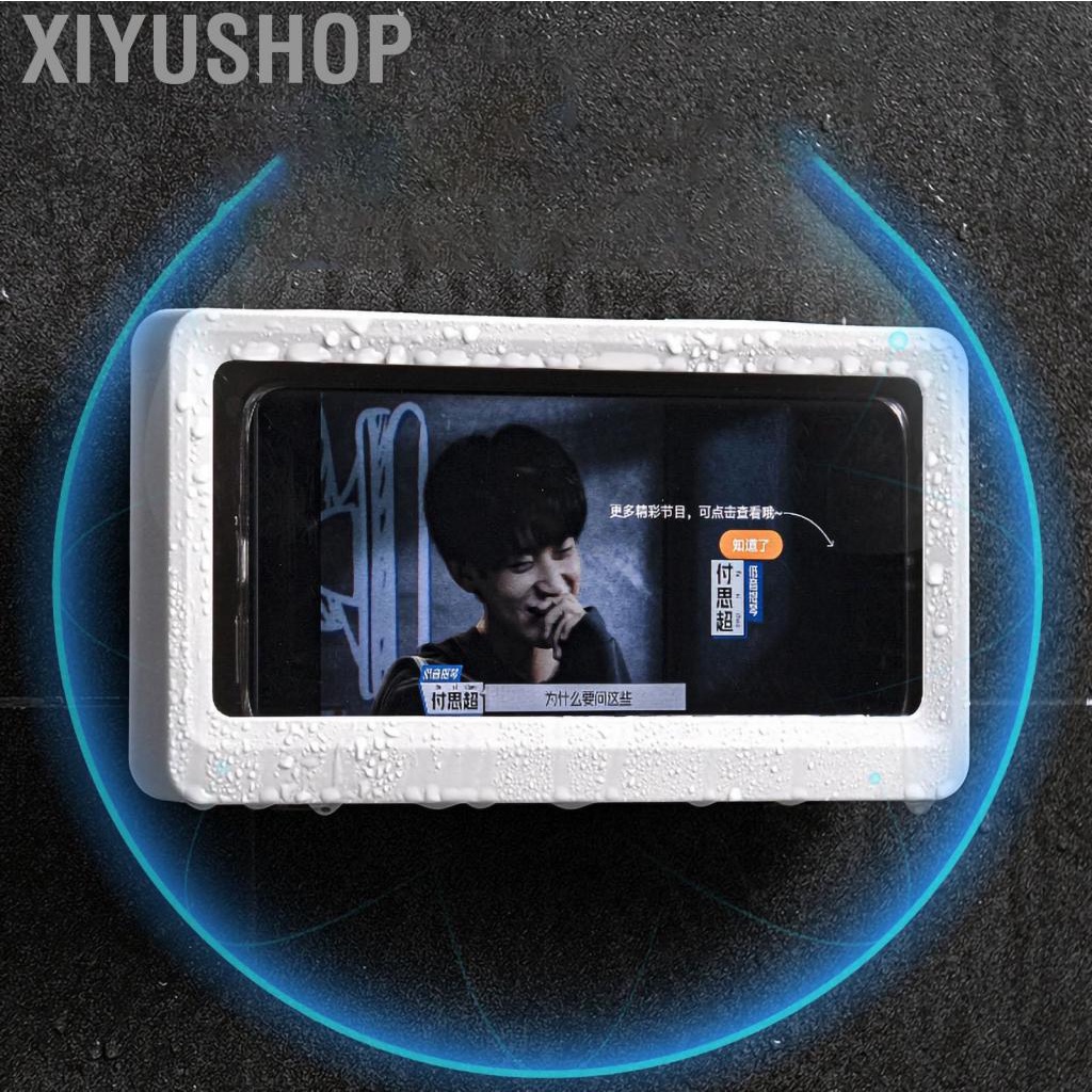 Xiyushop Shower Phone Holder 2 Layers   Fog Touch Screen Wall Mount for Bathroom