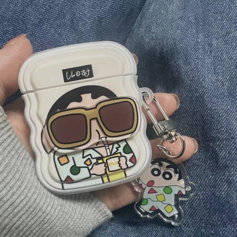 Vỏ Bảo Vệ Hộp Sạc Tai Nghe airpods 1 / 2 / 3 / Pro2 2022 Hình Cậu Bé Bút Chì Dễ Thương