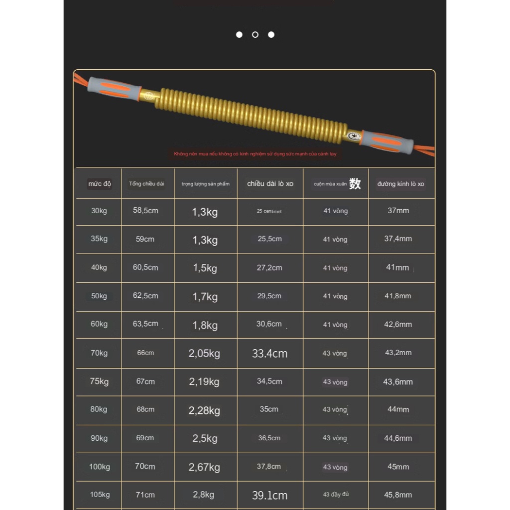 Gậy lò xo tập cơ tay 100kg Queen Dụng cụ bẻ tập cơ tay ngực tập gym thể dục thể thao 30 40 50 60 70 80 90 100 110 120kgT