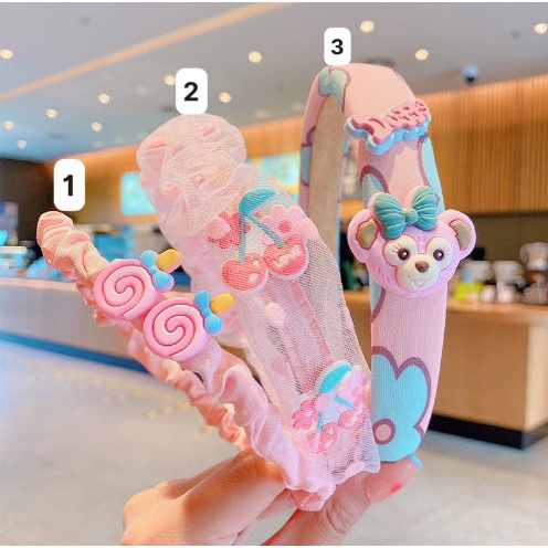 Bờm tóc cho bé họa tiết hoạt hình xinh xắn đáng yêu phong cách tiểu thư công chúa -  Xưởng Áo Dài Cách Tân - PB2