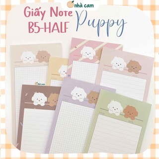 Giấy note ghi chú b5 half puppy nhà cam
