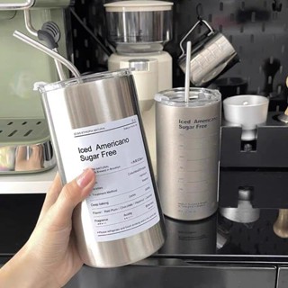 Ly giữ nhiệt Americano dung tích 600ml, cốc giữ nhiệt kèm ống hút inox 304 cao cấp MT80