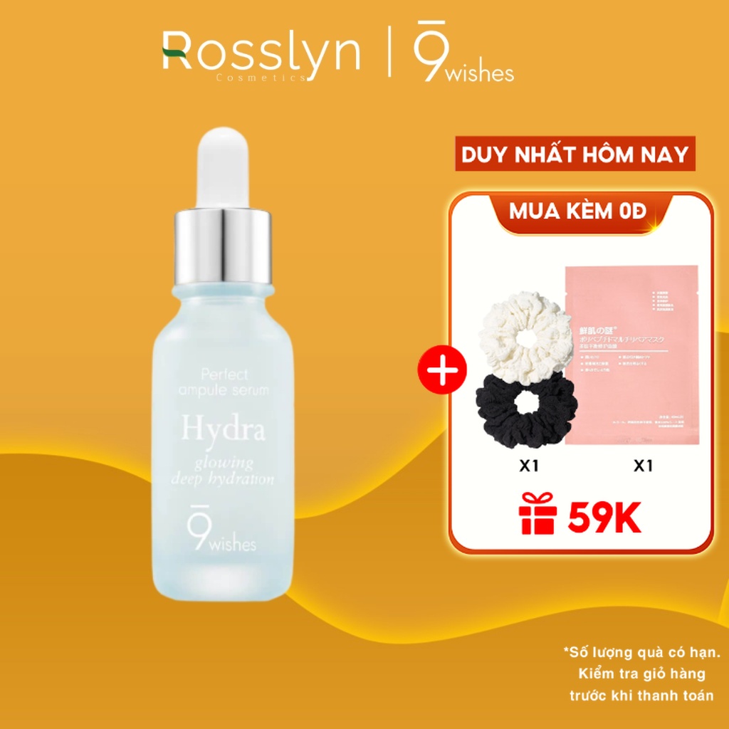Tinh Chất Cấp Ẩm Chuyên Sâu 9 Wishes Hydra Skin Ampule Serum 25ml Rosslyn WI000003