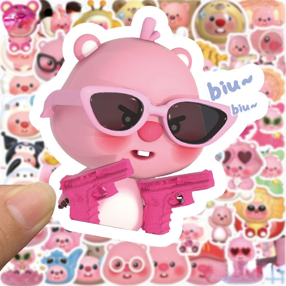 Bộ 100 Sticker loopy Miếng Dán Trang Trí Điện Thoại / Máy Tính / Tủ Lạnh / guitar / Vali / Mũ Bảo Hiểm Chống Thấm Nước Họa Tiết Hoạt Hình Dễ Thương diy