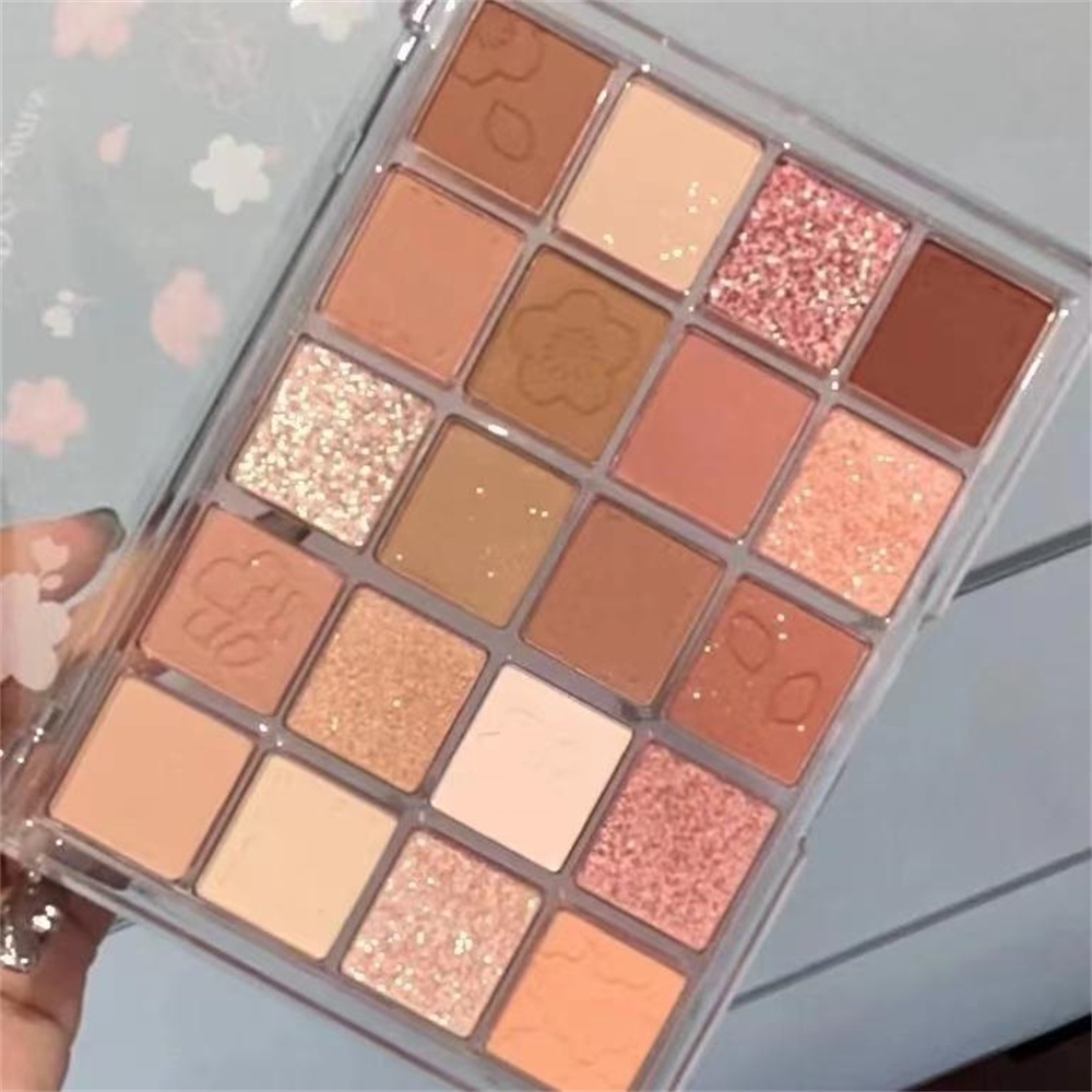 Vog Bảng Phấn Mắt Lấp Lánh Màu Đất Phấn Mắt Sáng Bóng Mắt Pallet Trang Điểm Pigmentos Mỹ Phẩm