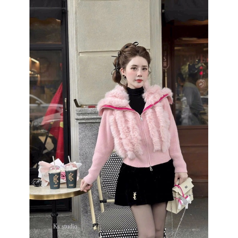 Áo khoác len lông