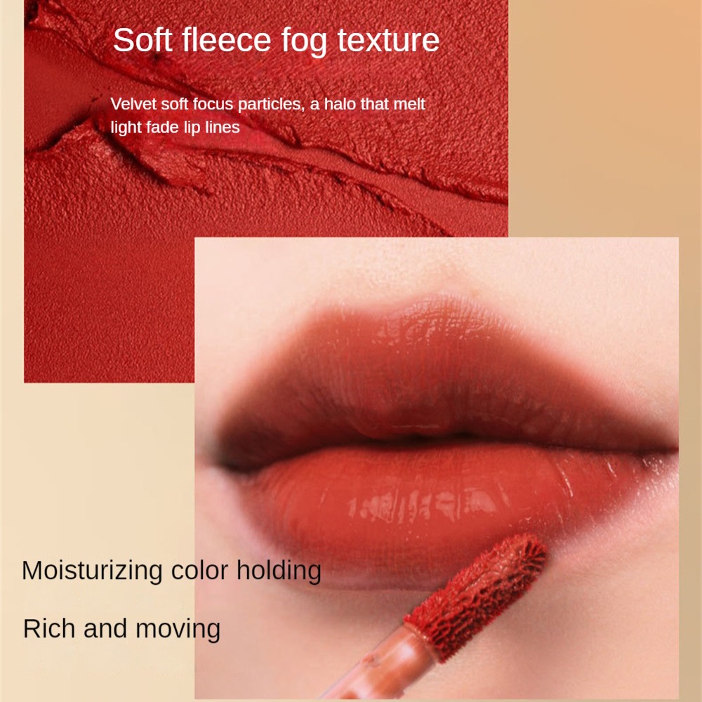 Son Bóng Chống Dính Cup Velvet Matte Lip Glaze, Dưỡng ẩm, Lâu Trôi, Không Phai Màu, Dưỡng ẩm, Chống Thấm Nước, Chống Mồ Hôi, Không Tẩy Son Môi FATE1