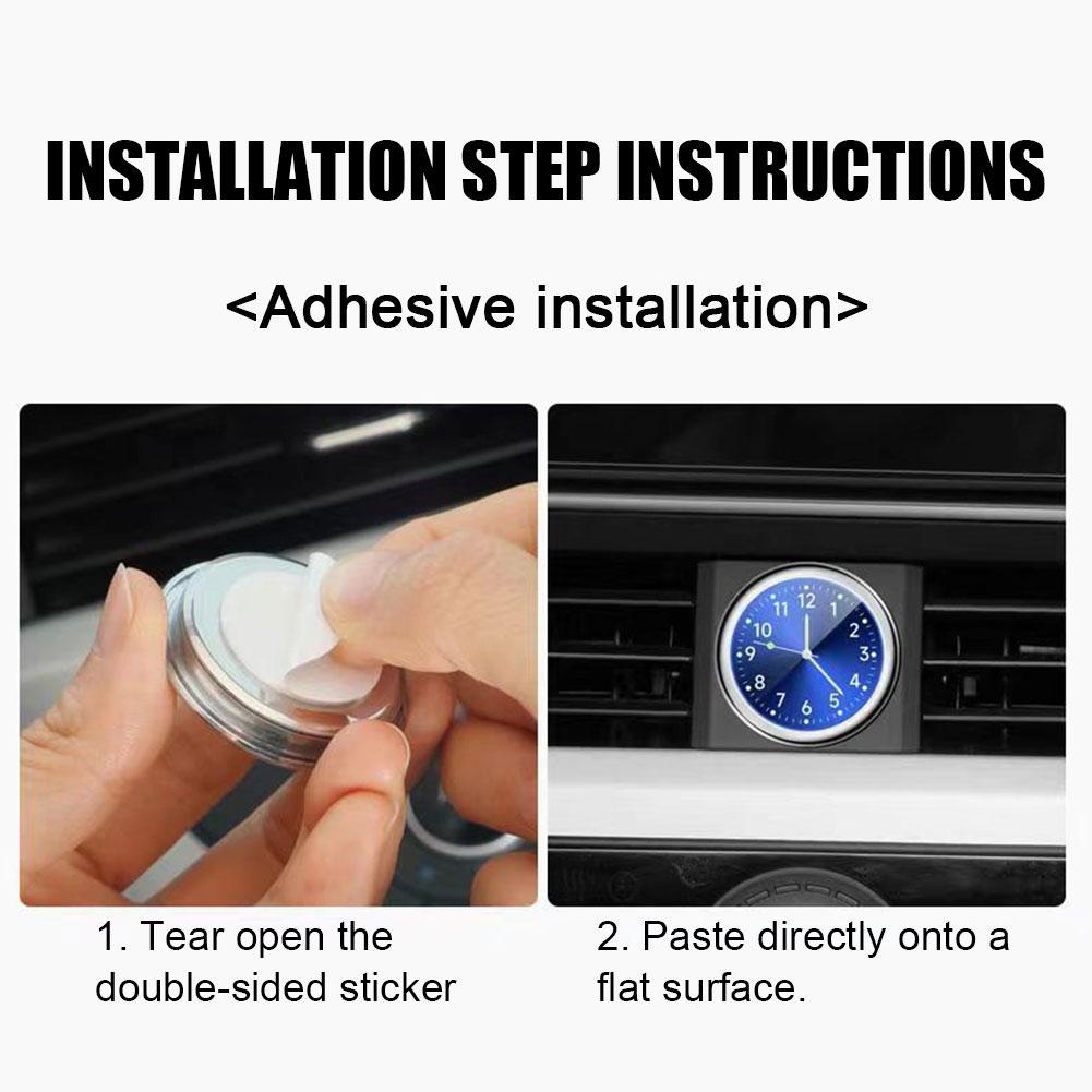 Đồng Hồ Dạ Quang Bằng Kim Loại m3c4 Thông Dụng Trang Trí Xe Hơi