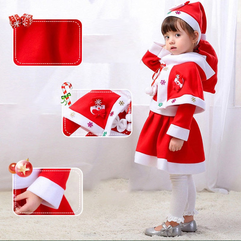 Trang Phục Hóa Trang Ông Già Noel Cho Bé Trai Và Bé Gái Mẫu Giáo Mới