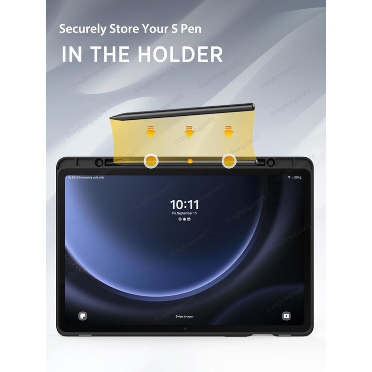 Ốp Bao Da Máy Tính Bảng Trong Suốt Cho samsung galaxy tab s9 fe plus 12.4-inch 2023  samsung tab s9 fe sm-x510 / x516b 10.9 Giá Đỡ