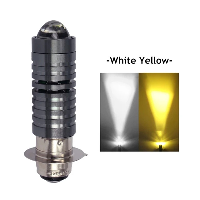 Đèn Pha led h6 12v-80v 2000lm p15d h6 px15d Hai Màu Chuyên Dụng Cho Xe Mô Tô