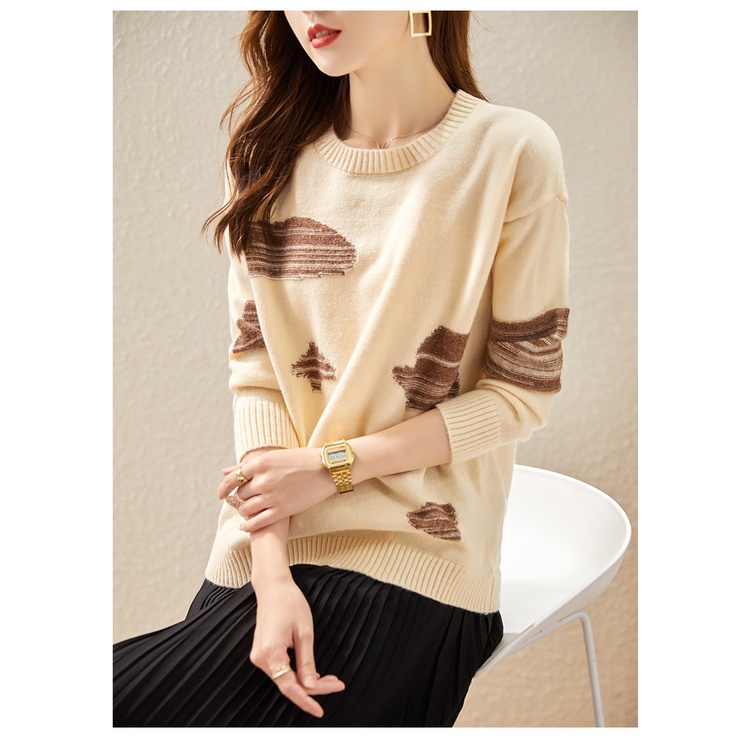 Thời Trang Áo sweater Dệt Kim Tay Dài Phong Cách Phương Tây Thời Trang Thu Đông 2023 Cho Nữ