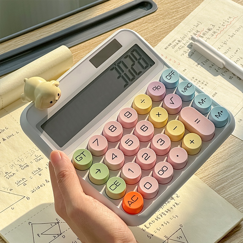 Máy Tính Bảng 12 Chữ Số Sử Dụng Năng Lượng Mặt Trời Màn Hình Màu Sắc Sáng Tạo Đa Năng Dành Cho Học Sinh / Văn Phòng