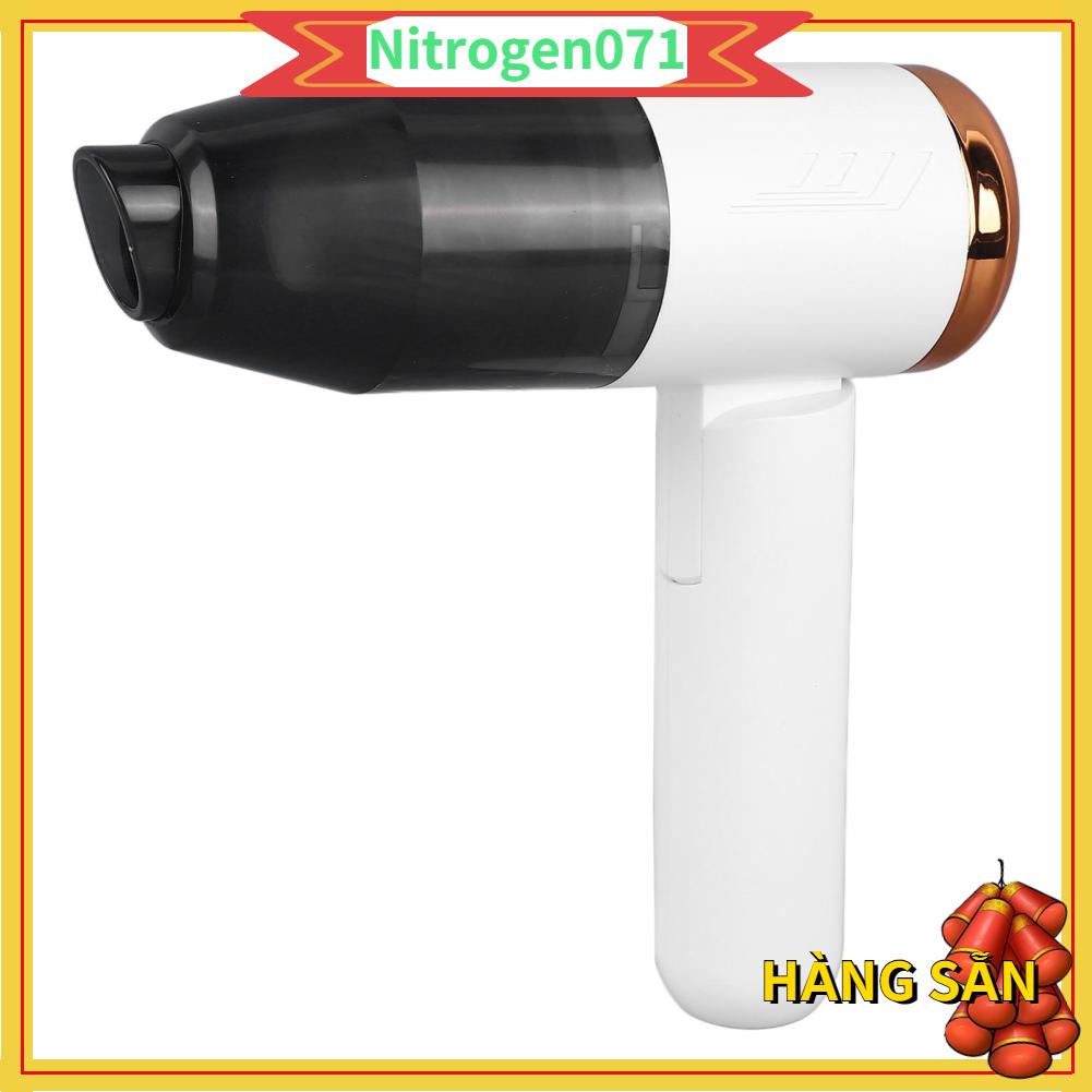 Nitrogen071 Máy Hút Bụi Ô Tô Cầm Tay Không Dây Sạc USB Mạnh Mẽ Mini Cho Gia Đình Xe Tính Văn Phòng Trắng