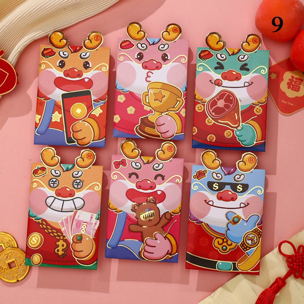 Mới Bao Lì Xì Đỏ Phong Cách Trung Hoa Họa Tiết Hoạt Hình