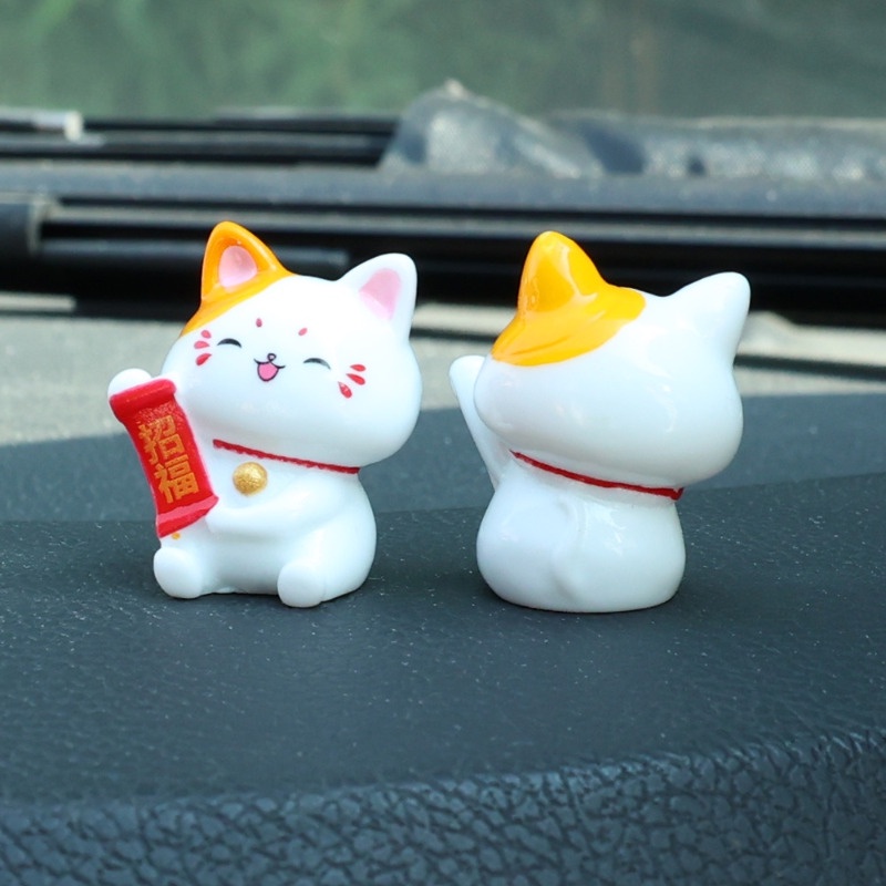 Dễ Thương Búp Bê Mèo May Mắn / Cá koi Hoạt Hình Bằng Nhựa resin Trang Trí Tiểu Cảnh / Để Bàn diy