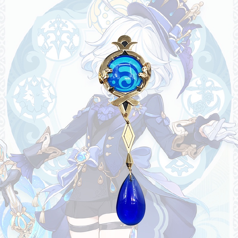 Furina Móc Khóa Kim Loại Phát Quang Hình Tiểu Thuyết