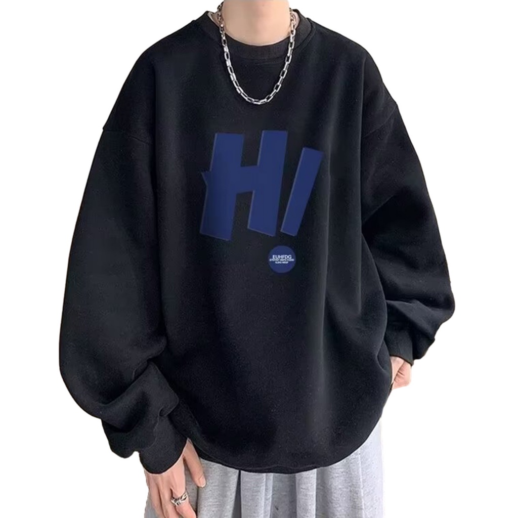Qianzh.cl Áo sweatshirt Thể Thao Tay Dài Mềm Mại Ấm Áp In Chữ Phong Cách vintage Dành Cho Nam
