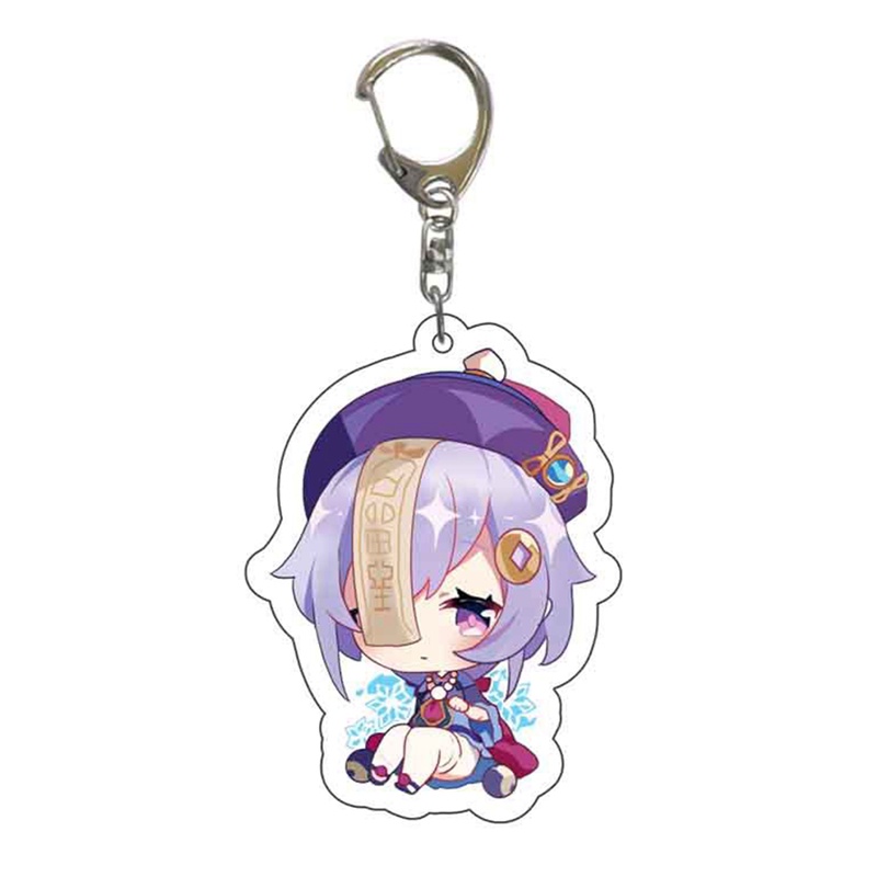 Kuhong Phụ Kiện Móc Khóa Bằng acrylic Mặt Hoạt Hình anime genshin Tác Động Hóa Trang