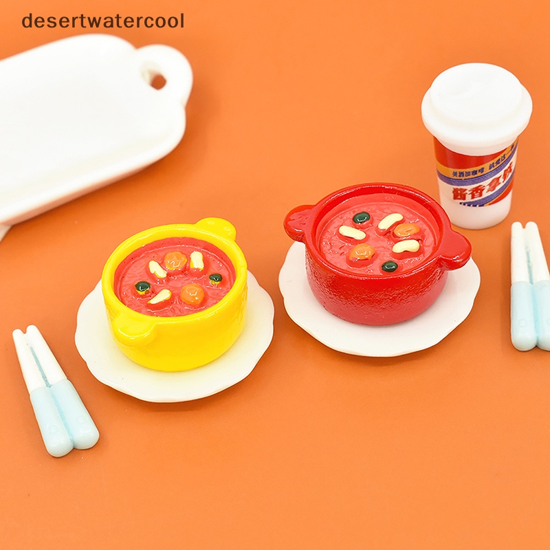 Set 2 Đồ trang trí Nồi Lẩu Mini Trang Trí Nhà Búp Bê diy