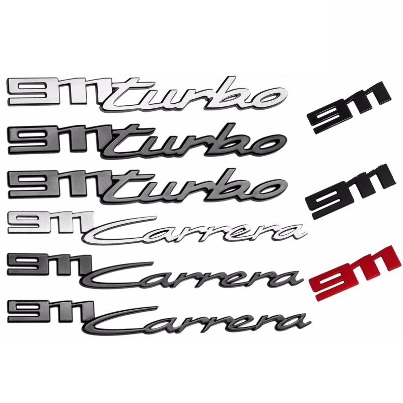 Miếng Dán Trang Trí Đuôi Xe Hơi porsche new 911 logo gt3 911Carra 911 Turbo